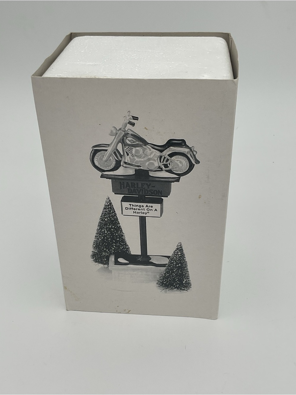 Department 56 Snow Village Harley-Davidson Sign - Read